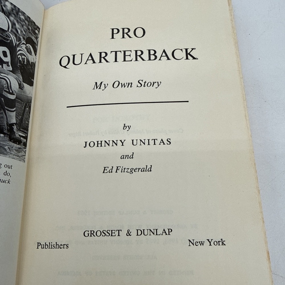Pro Quarterback My Own Story Hardback Johnny Unitas 1968 - Picture 6 of 14